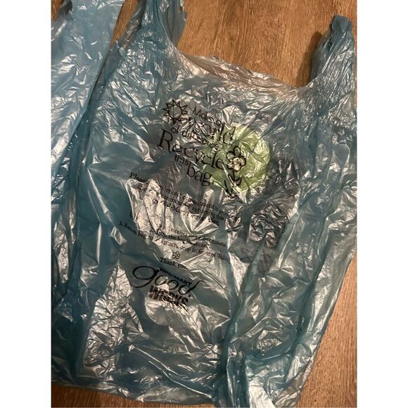 Vintage Walmart Blue over Sized Plastic Bags Roll Back Smiley Face 2001 RARE - Picture 6 of 6